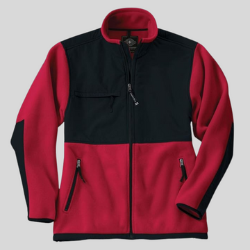 Charles River Apparel Men's Evolux Fleece Jacket, Red/Black