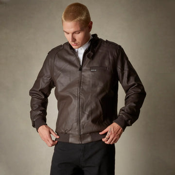 Men's Faux Leather Iconic Racer Jacket