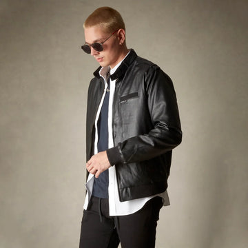 Men's Faux Leather Iconic Racer Jacket