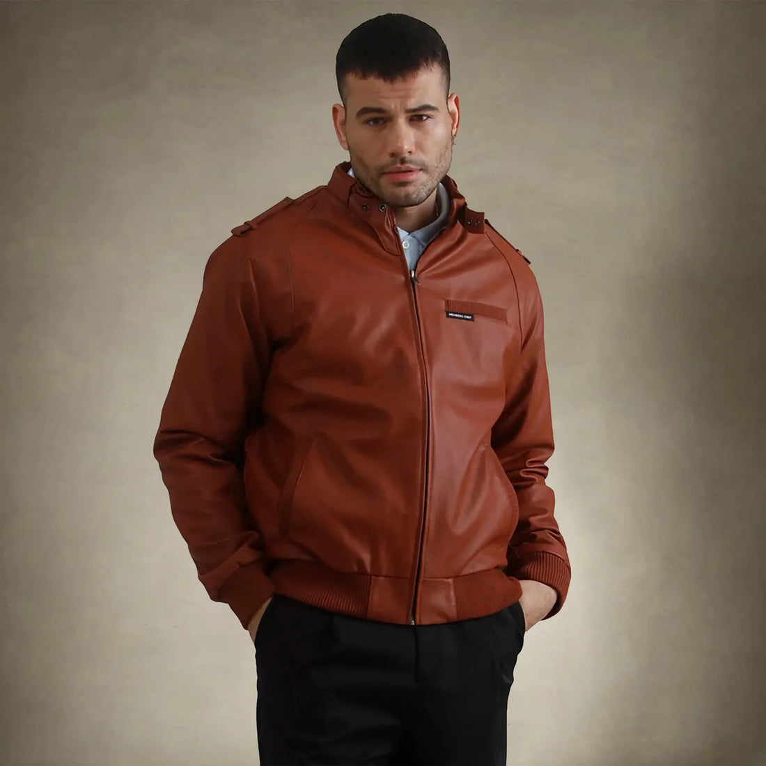 Men's Faux Leather Iconic Racer Jacket