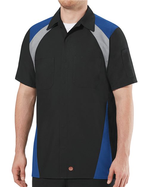 Men’s SY28 Tri-Color Short Sleeve Work Shirt – Durable & Stylish